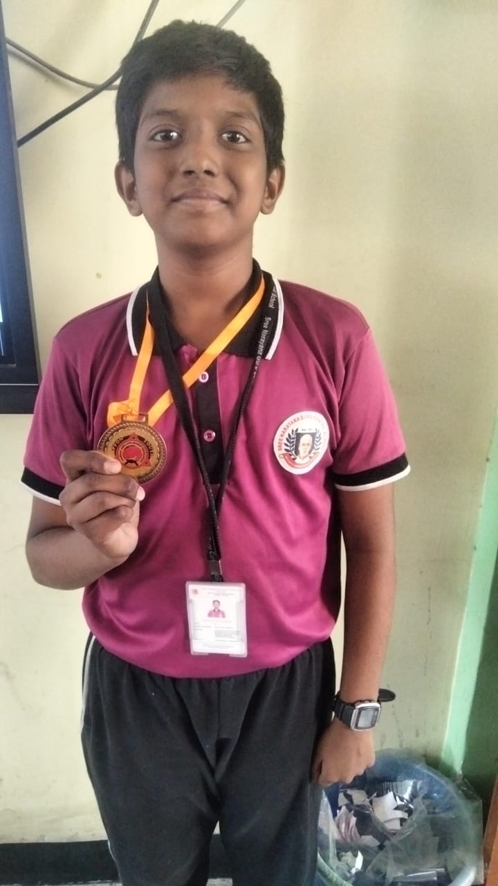 Congratulations!!!!! Arnav dilip masram from IV C Achieved Gold medal in kick boxing State level